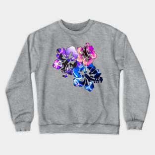 Hibiscus Trio - Multicolor Crewneck Sweatshirt